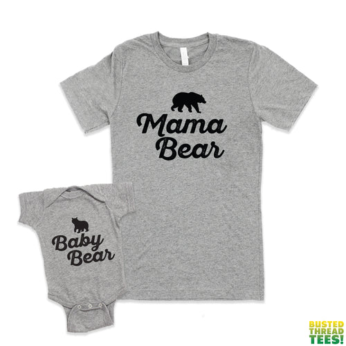 Baby Bear Onesie + Mama Bear Tee | Busted Thread Tees