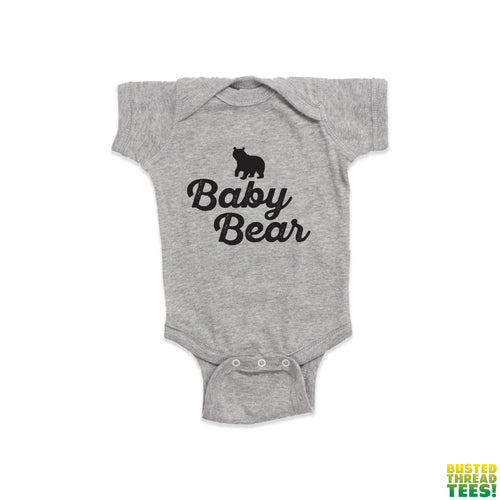 Baby Bear Heather Grey Onesie | Busted Thread Tees