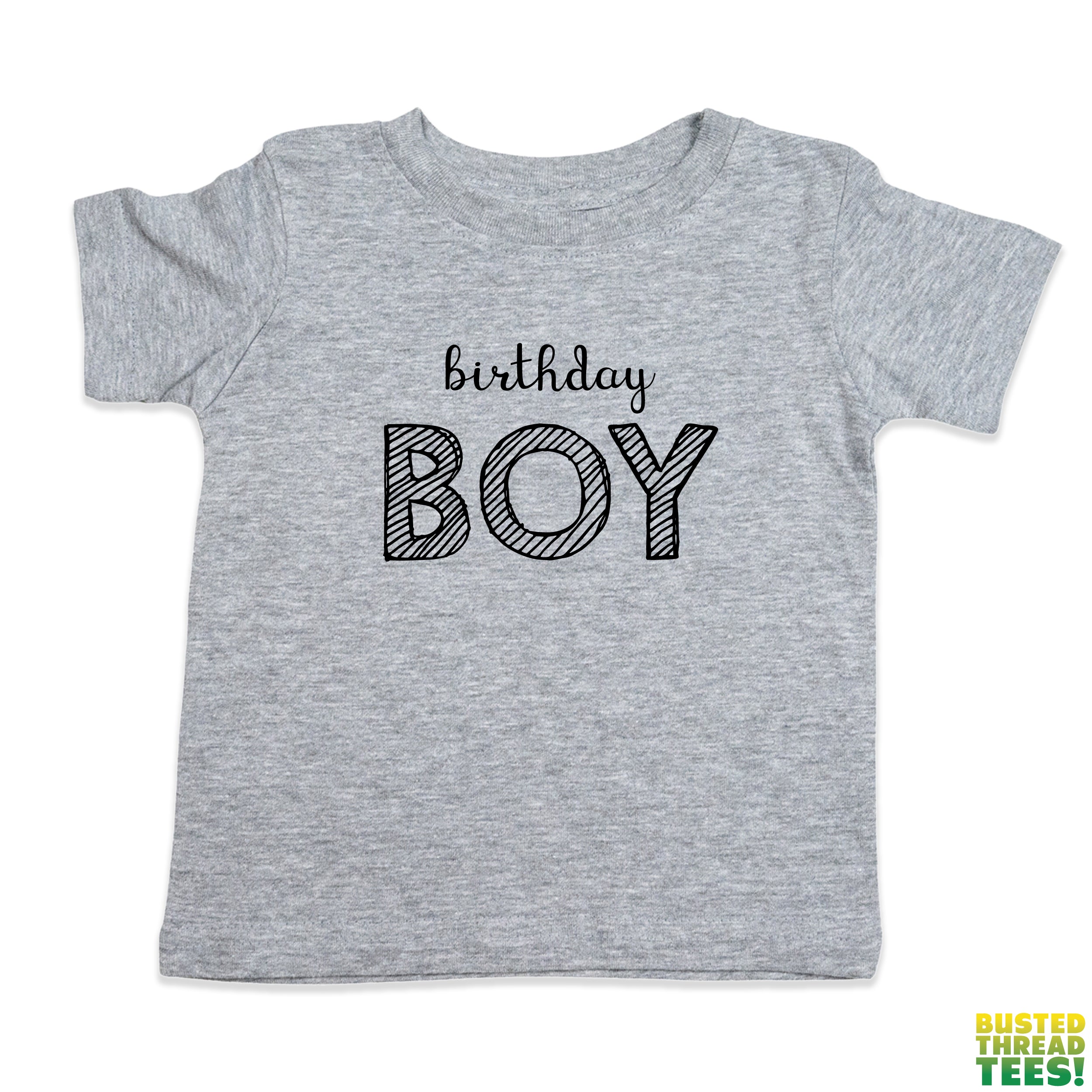 Birthday Boy Heather Grey Toddler Tee | Busted Thread Tees