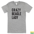 Crazy Beagle Lady Grey Tee | Busted Thread Tees