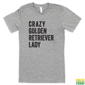 Crazy Golden Retriever Lady Grey Tee | Busted Thread Tees
