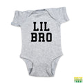 Lil Bro Heather Grey Baby Onesie | Busted Thread Tees