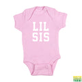 Lil Sis Pink Baby Onesie | Busted Thread Tees