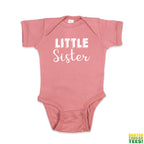 Little Sister Mauve Baby Onesie