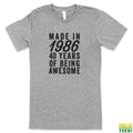 Made in 1986 - 40 Years of Being Awesome | Busted Thread Tees