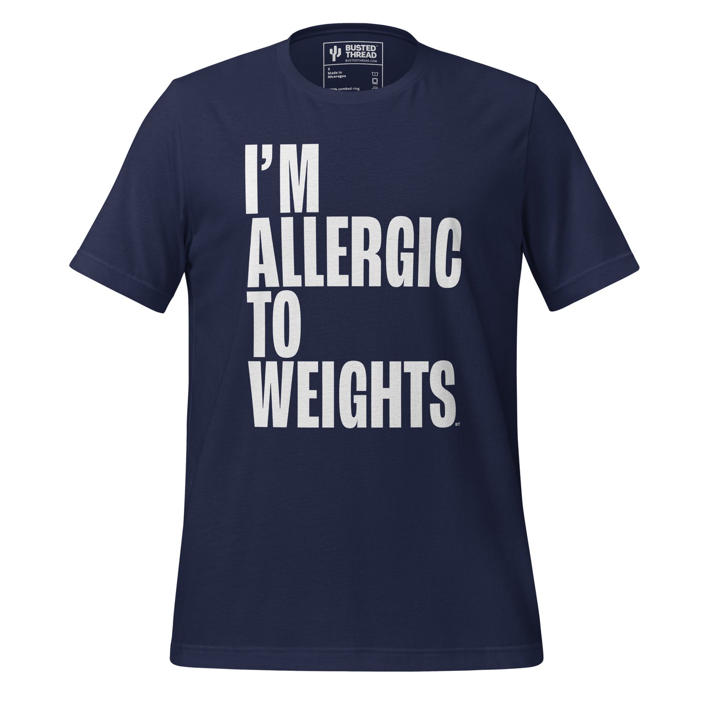 I'M ALLERGIC TO WEIGHTS TEE